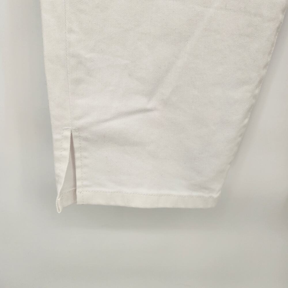 Soft Surroundings White Denim Elastic Waistband Pull on Cropped Jeans Women's XL - Picture 7 of 9